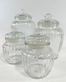 S/4 Vintage Anchor Hocking Storage Jars