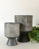 Etched David Pot