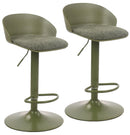 Mabel Adjustable Air-Lift Stool - Green