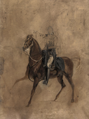 Western Charcoal Sketch Canvas Print
