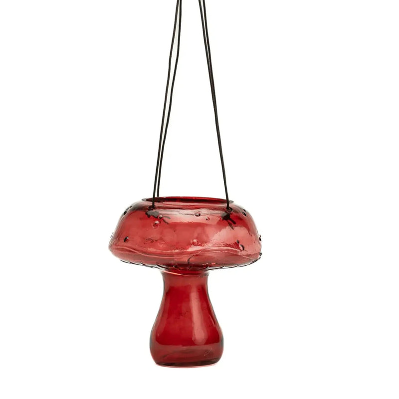 Alora Mushroom Hanging Planter -Red