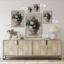 Framed Vintage Floral Artwork