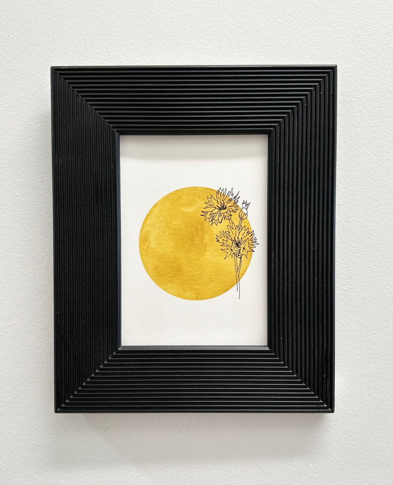 JNS Framed Centaurea Mustard Art Print