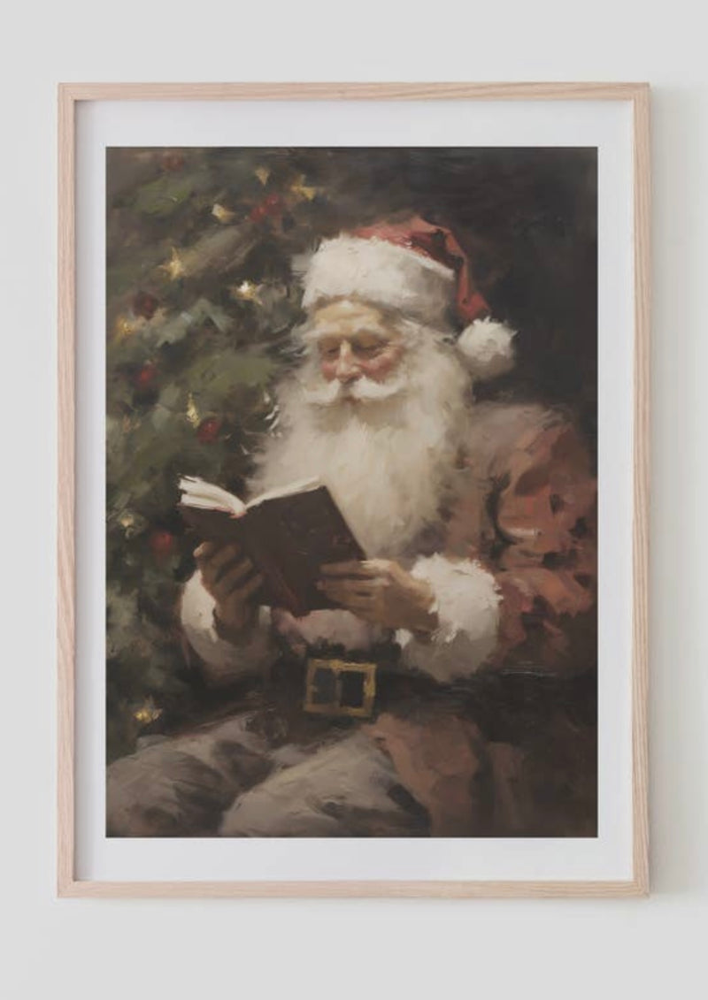 Jolly Santa Art Print