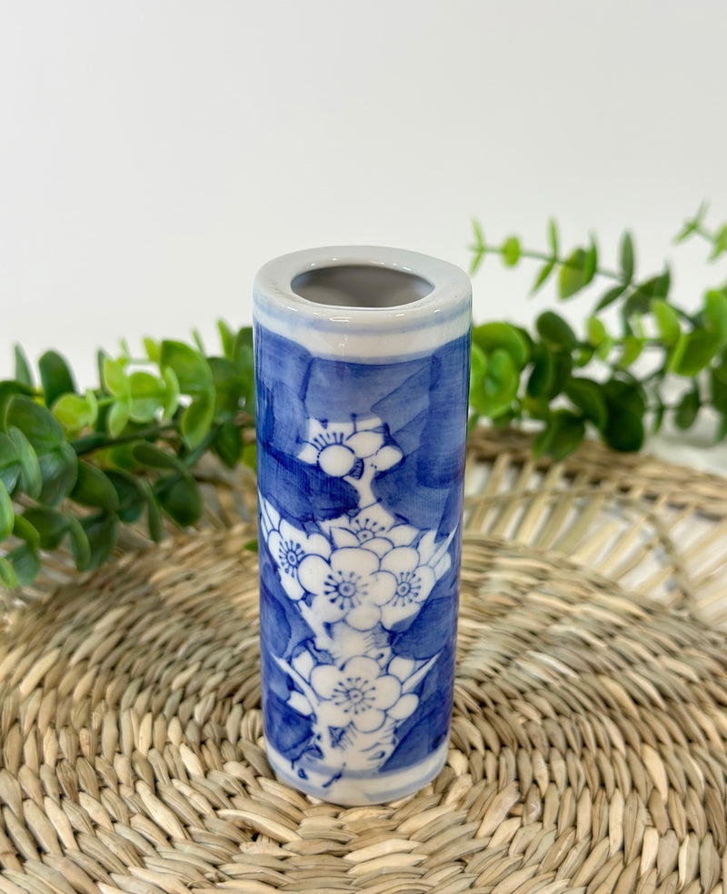 Chinoiserie Cylinder Mini Vase