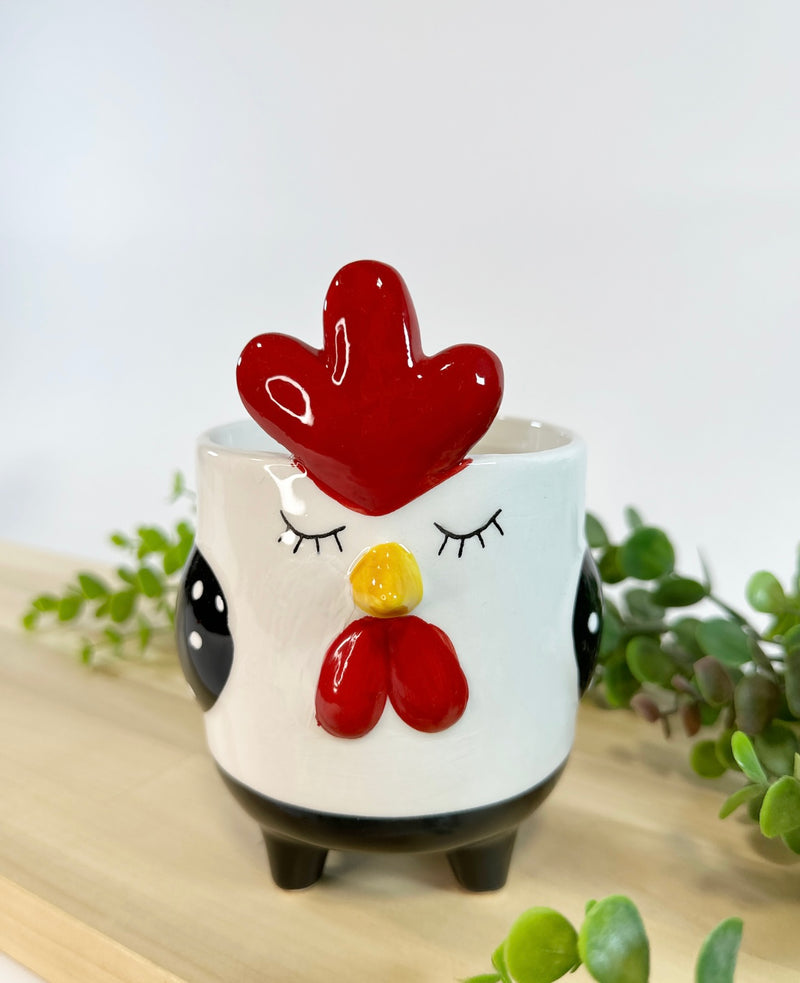 Rooster Plant Pot