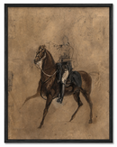 Western Charcoal Sketch Canvas Print