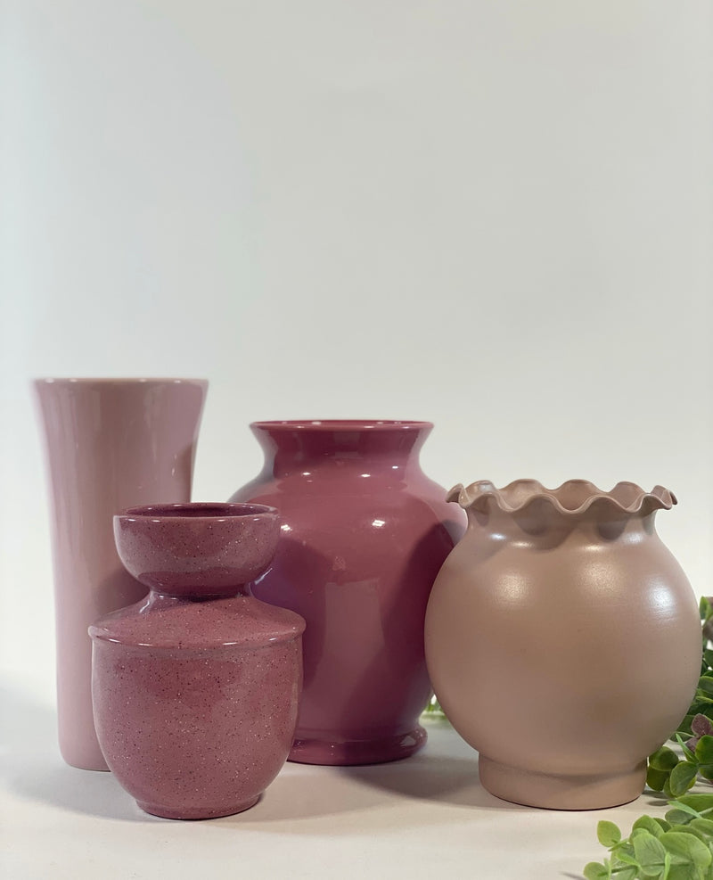 Assorted Pink Vases