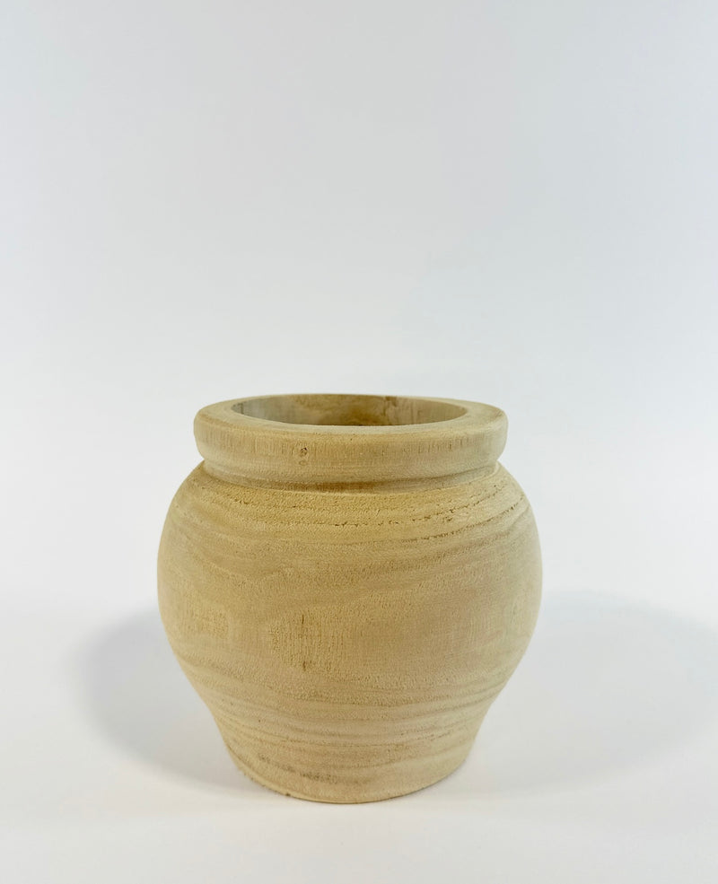 Huber Wooden Vase -Natural