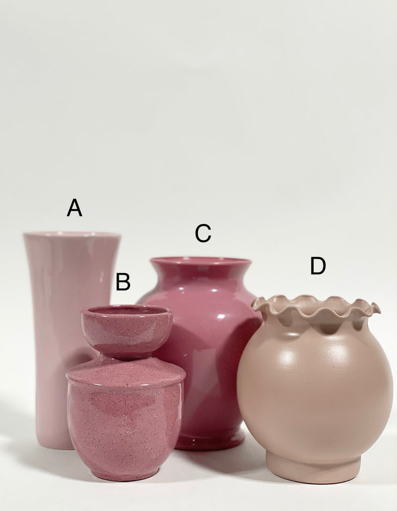 Assorted Pink Vases