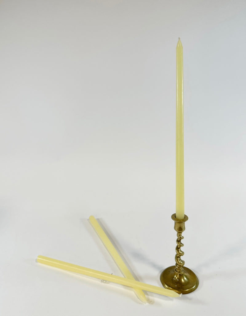 S/3 Thin Beeswax Taper Candles