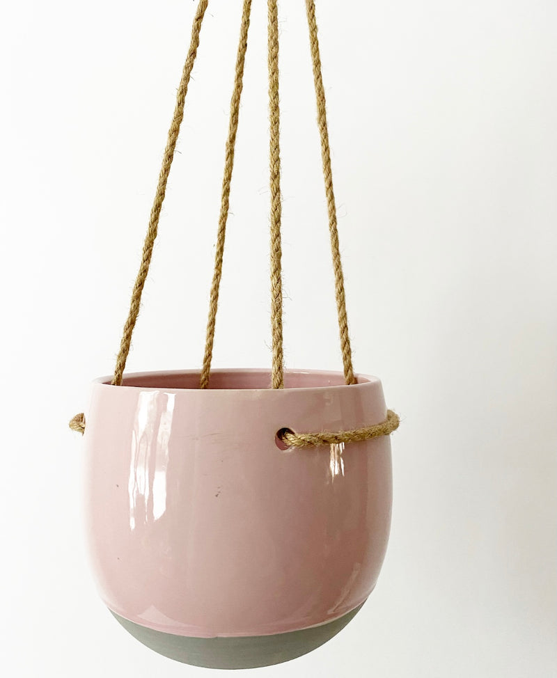 Pink Ceramic Hanging Pot
