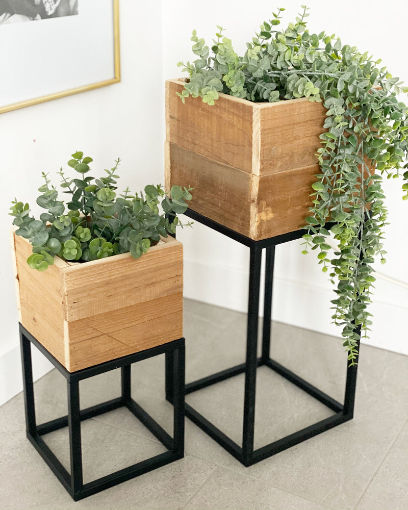 Lined Boxed Planters S/2