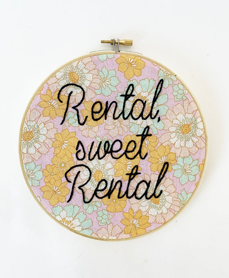 Rental Sweet Rental Embroidery Hoop