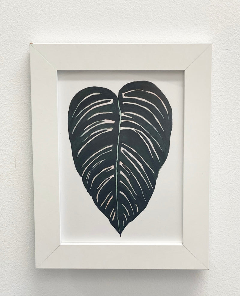 KA Framed Calathea Leaf Art Print