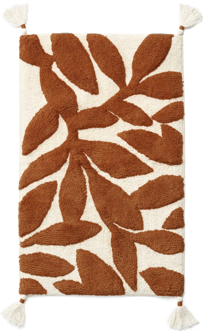 Leaf Design Bath Mat