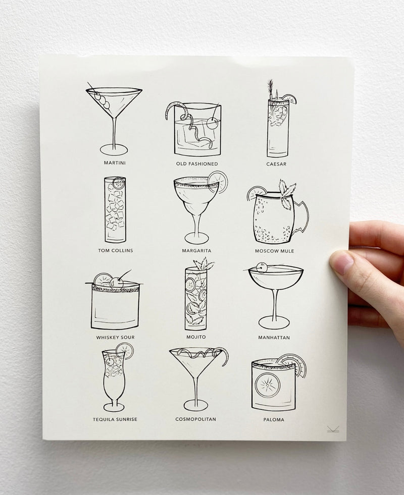 Classic Cocktails Art Print