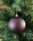 S/6 Matte Eggplant Ornaments
