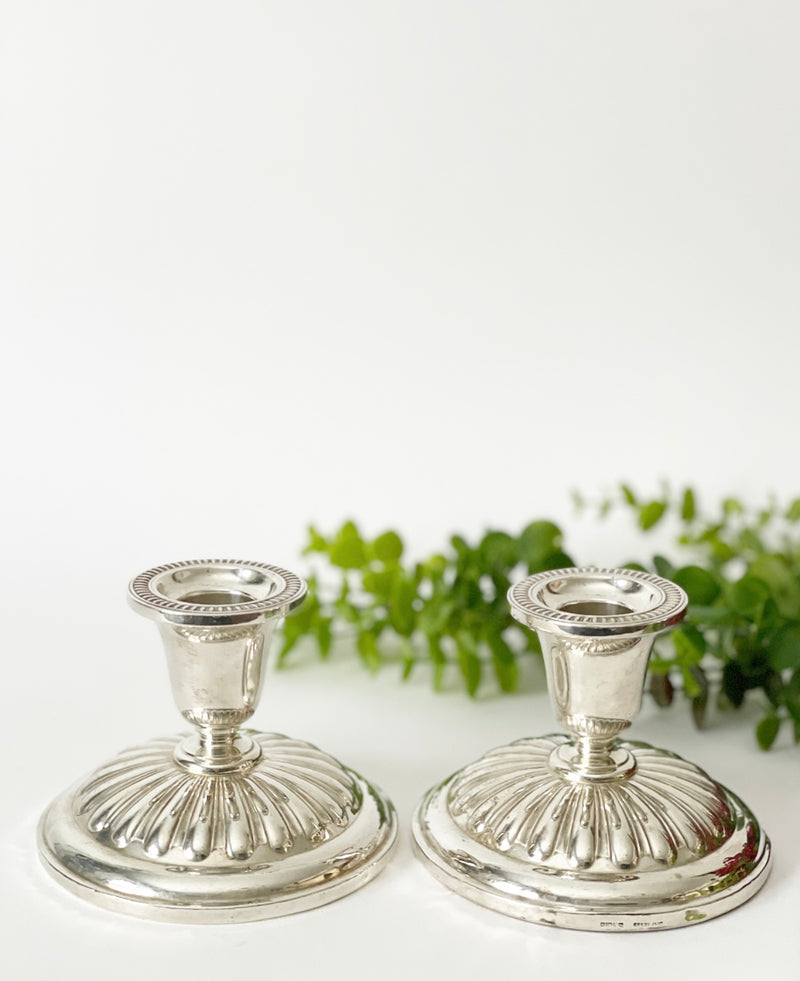Solid Silver Candle Holders
