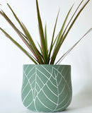 Embossed Leaf Pots