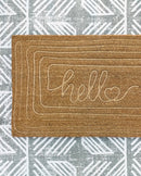 Hello Engraved Coir Door Mat