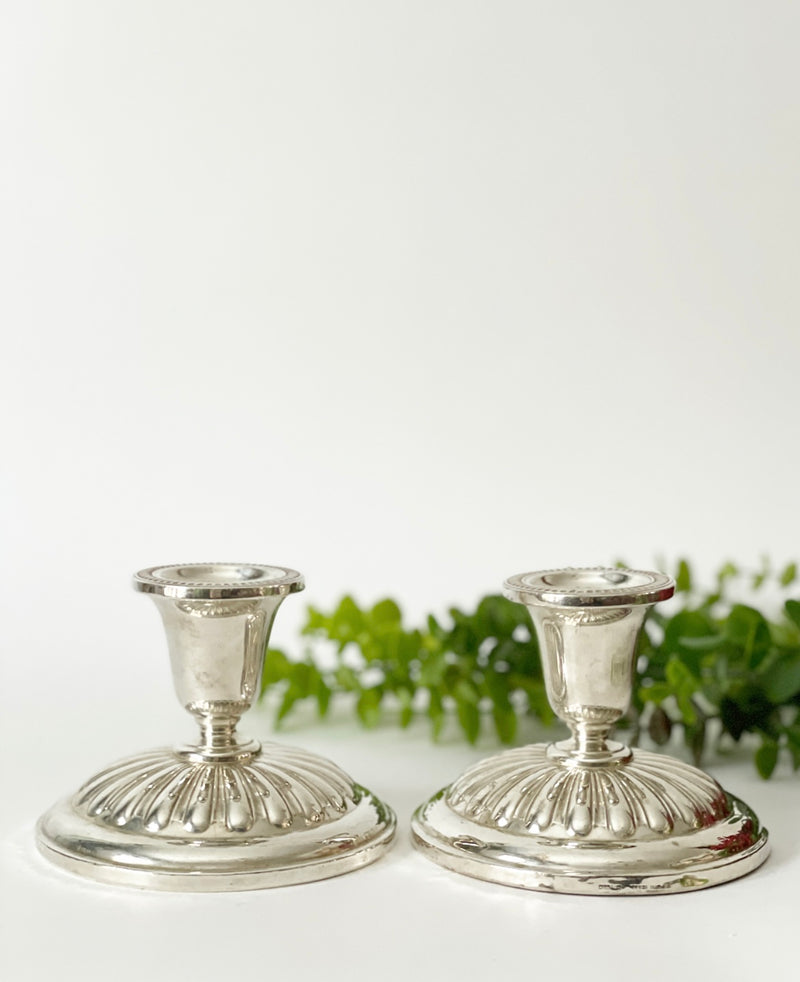 Solid Silver Candle Holders