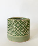 Criss Plant Pot -Green