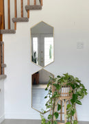 Hex Brass Wall Mirror