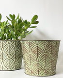 Embossed Metal Planters