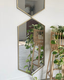 Hex Brass Wall Mirror