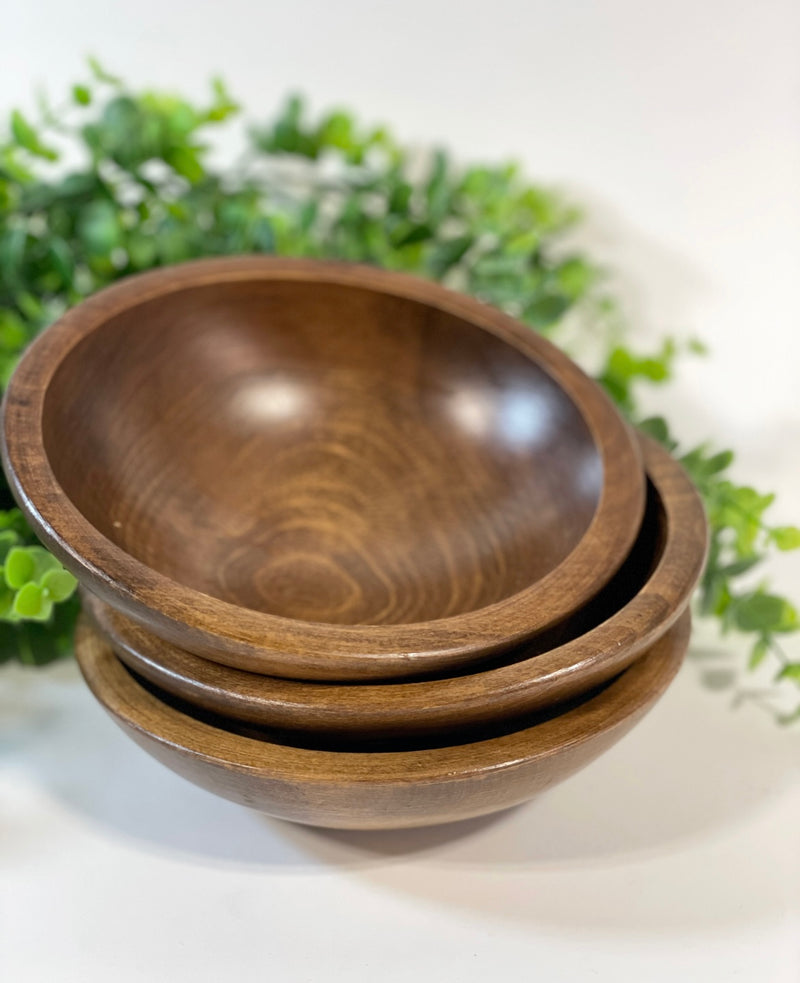 S/3 Wooden Pinch Bowls