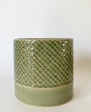 Criss Plant Pot -Green