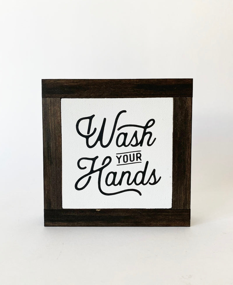 "Wash Your Hands" Chalked Signs