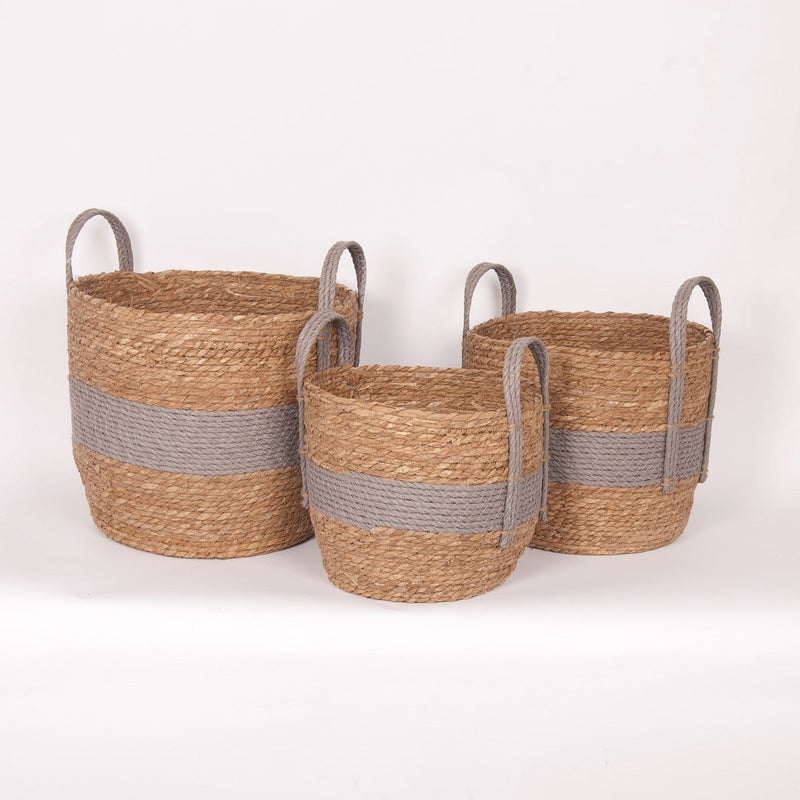 Striped Natural Baskets