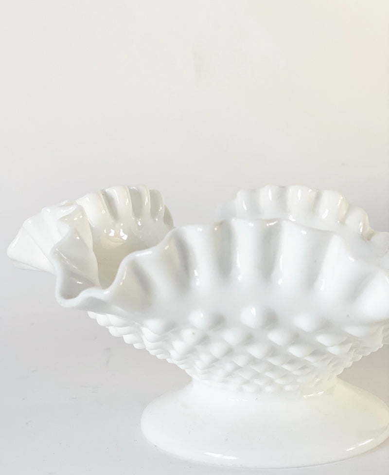 Milk Glass Taper Candle Holder