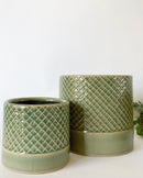 Criss Plant Pot -Green