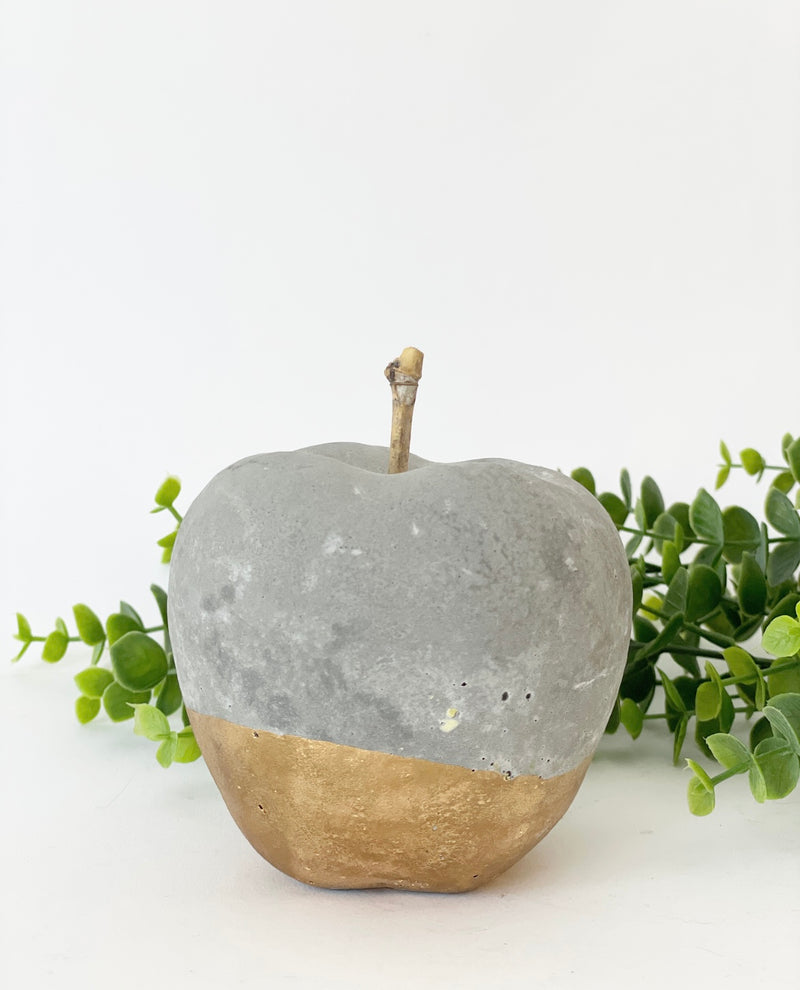 Golden Cement Apple Decor