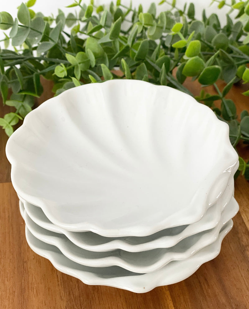 Shell Trinket Dish -White