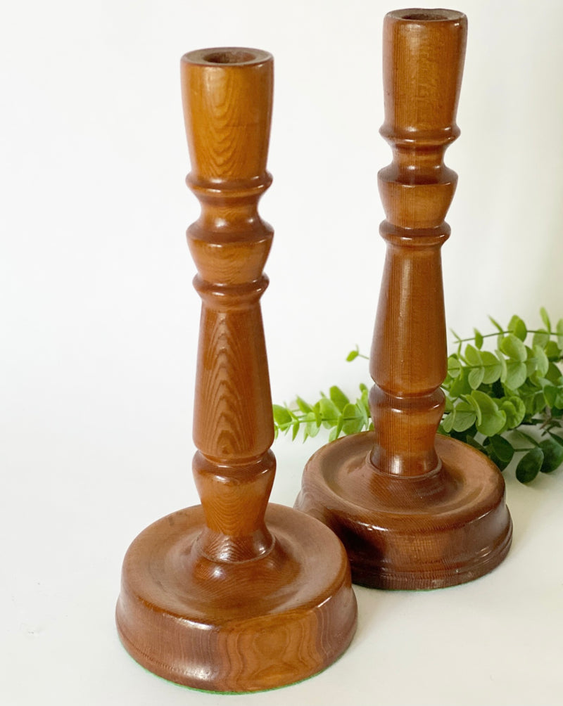 Wooden Taper Candle Stick Sets