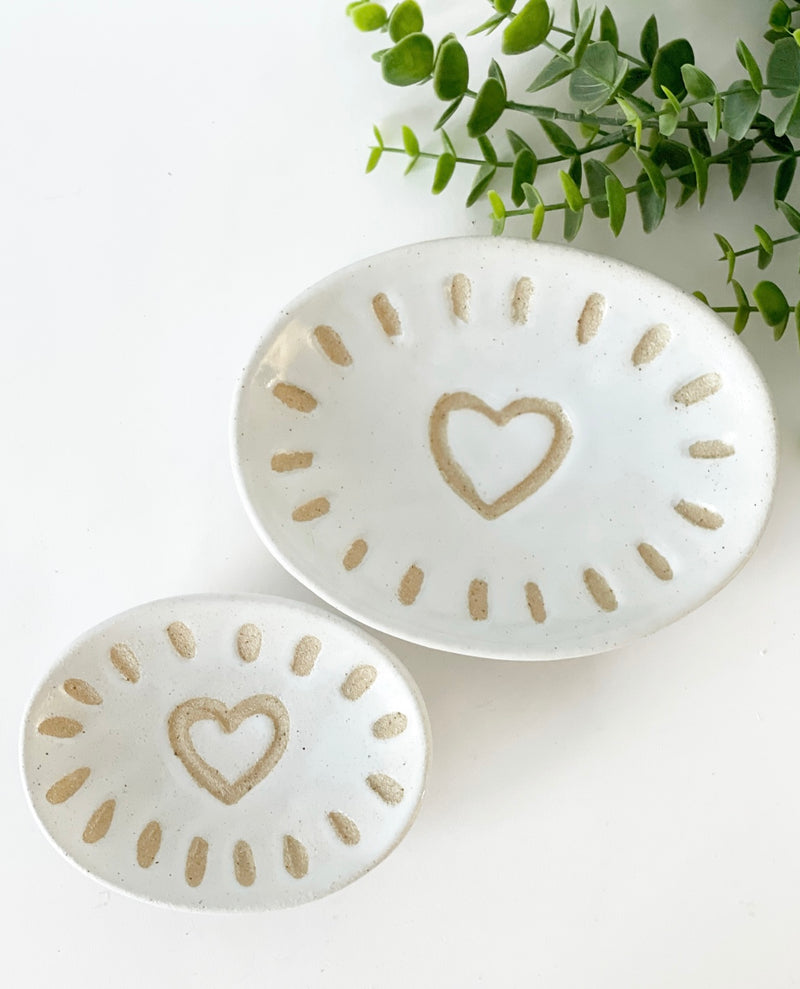 Footed Heart Dishes