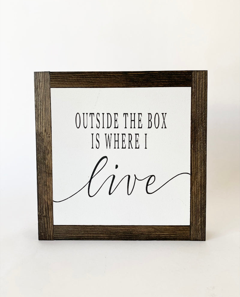 "Outside the Box" Chalked Signs