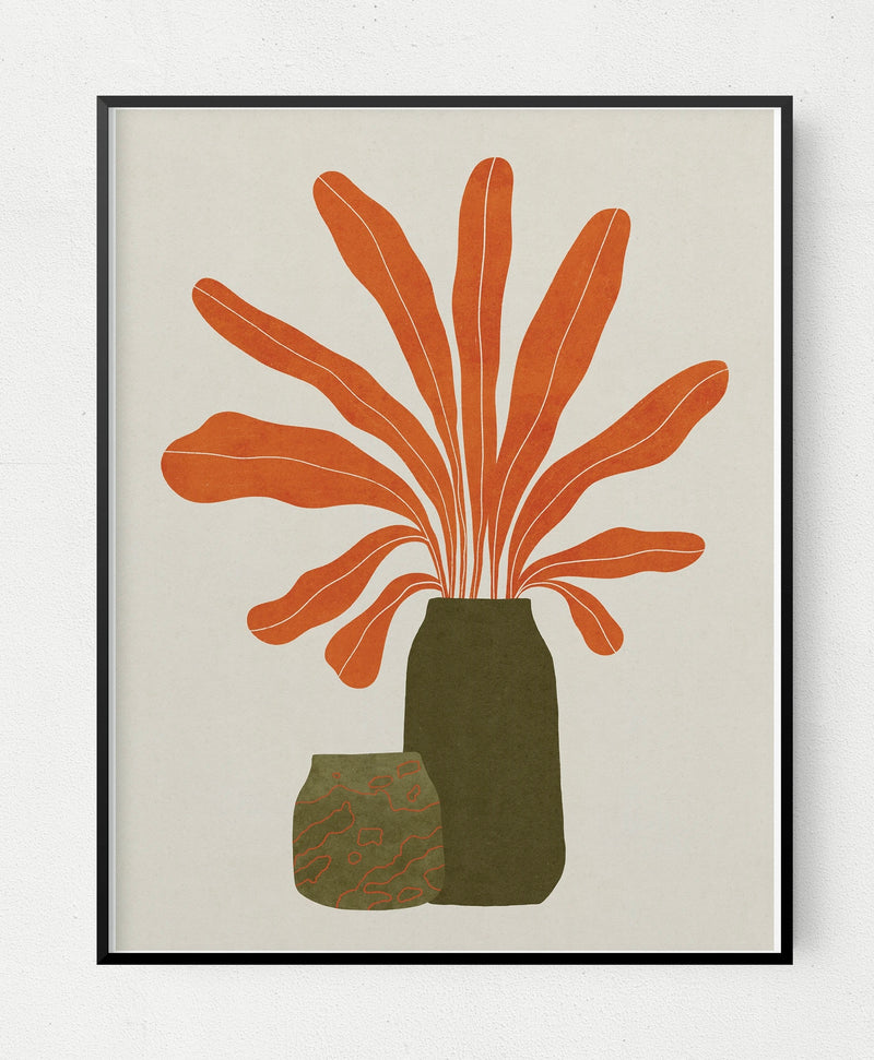 Orange Plant Art Print