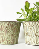 Embossed Metal Planters
