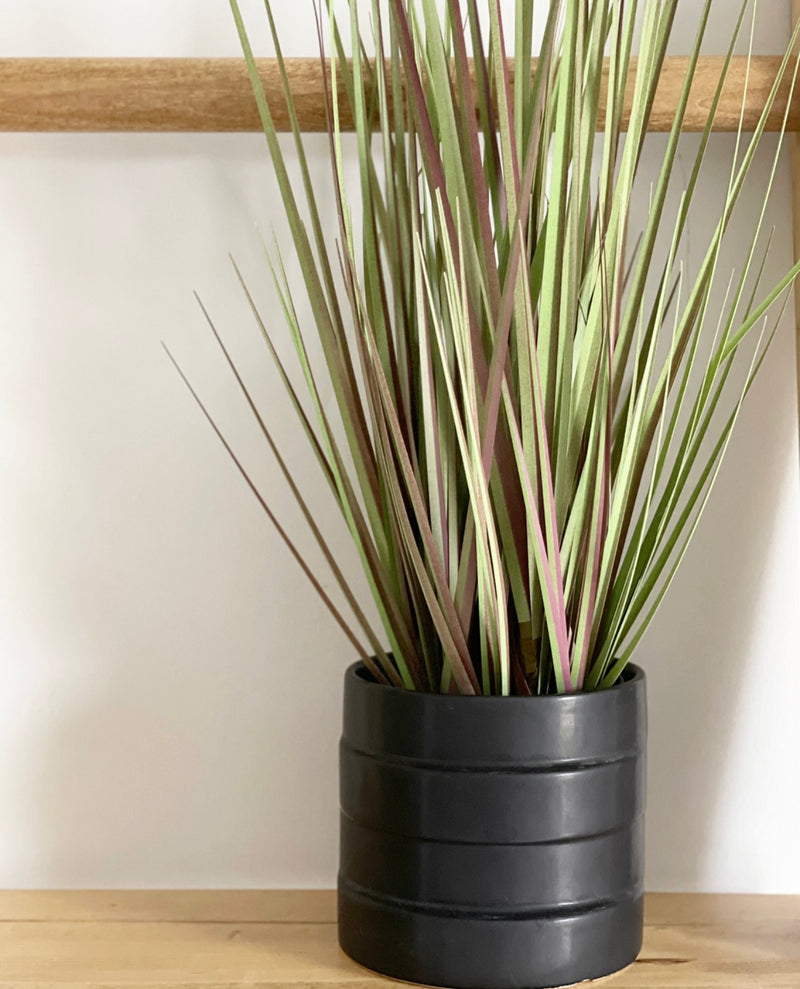 Faux Potted Grass -Two Toned