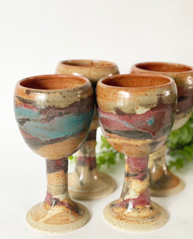 S/4 Pottery Goblets