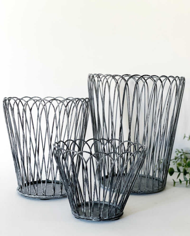 Iron Basket Planters