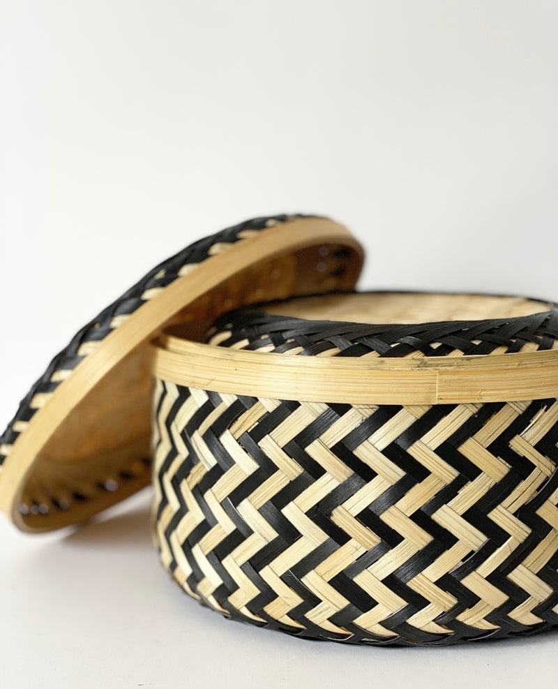 S/3 Debs Bamboo Basket with Lids