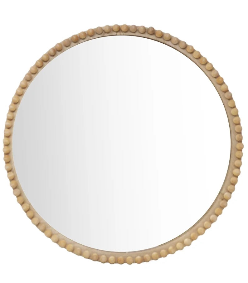 Hobnail Wooden Mirror